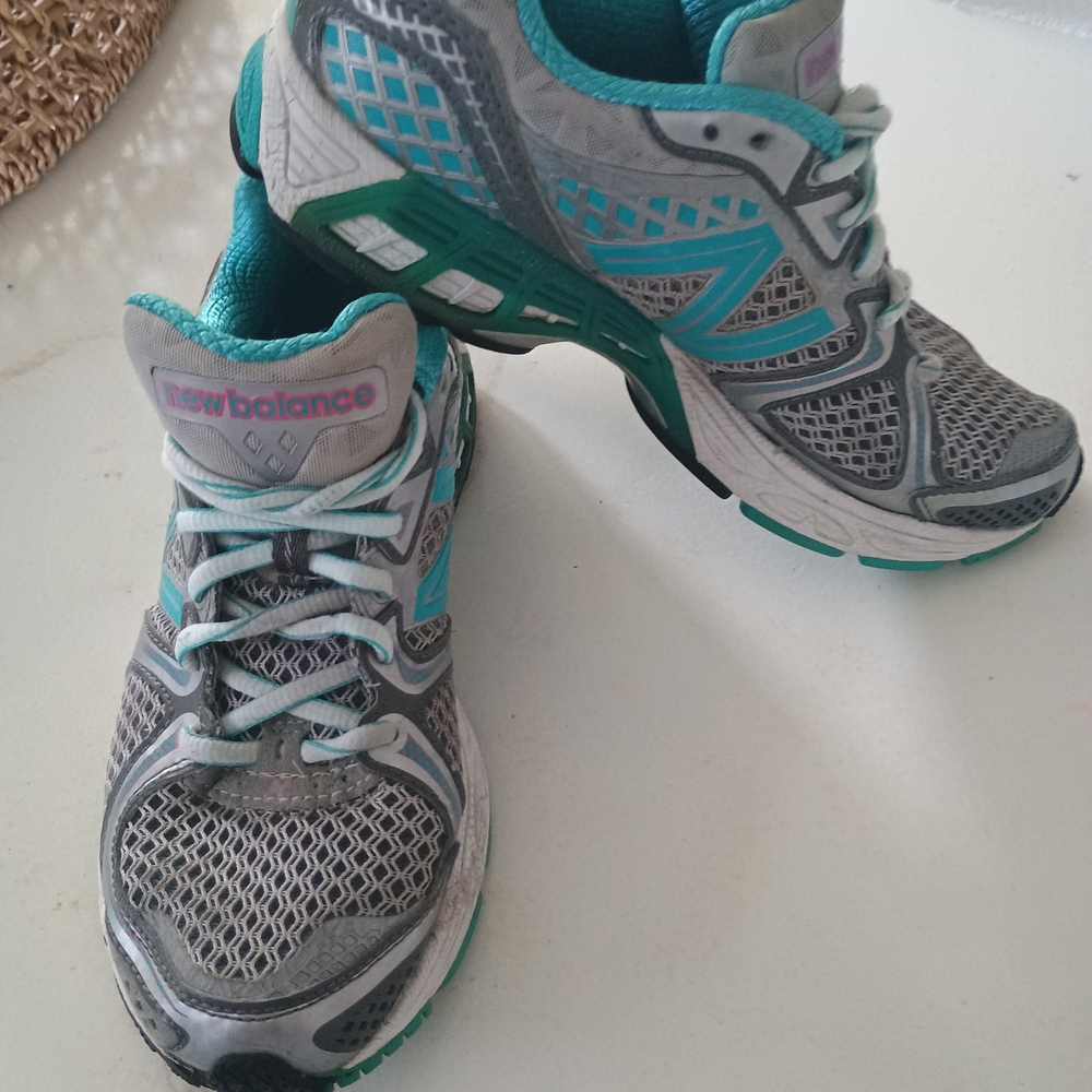New Balance Gray and Teal Women's Running Sneakers